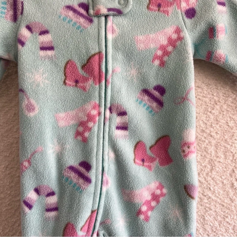 Babies R Us Vintage Baby Infant Fleece Winter‎ Pajamas Size 3 Months